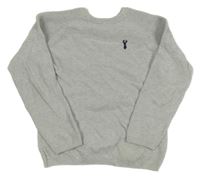 Svetlosivý sveter s výšivkou Next