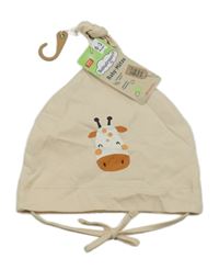 Nové - Béžová čapica s žirafkou