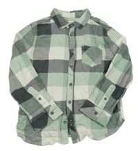 Mintovo-antracitovo-biela kockovaná košeľa Orchestra