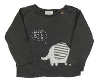 Antracitové triko se slonem Next