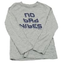 Svetlosivé tričko s nápisom