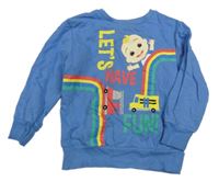 Modrá mikina s miminkem a duhami - Cocomelon George