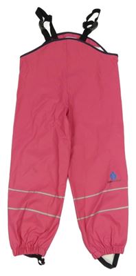 Fuchsiové laclové voděodolné kalhoty DryKids
