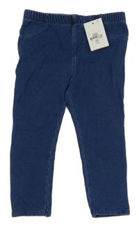 Nové - Tmavomodré tregíny riflového vzhledu Primark