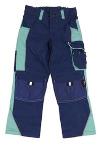 Tmavomodro-světlemodré outdoorové cargo kalhoty TopCraft