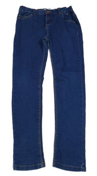 Tmavomodré teplákové skinny rifle Denim Co.