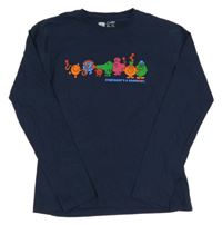 Tmavomodré tričko s príšerkami