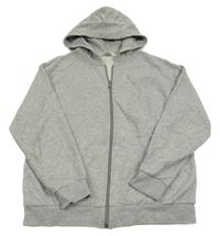 Svetlosivá melírovaná prepínaci mikina s kapucňou H&M