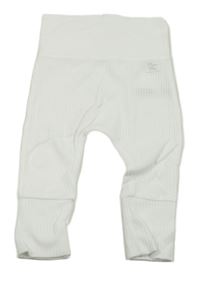 Biele rebrované tepláky Nutmeg