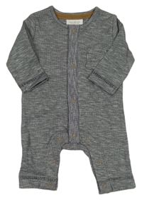 Tmavomodro-bílý melírovaný overal Next