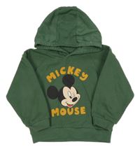 Zelená mikina s Mickeym a kapucňou Primark