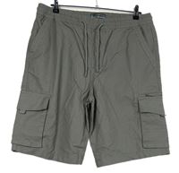 Pánské hnědé plátěné kraťasy s kapsami Denim 