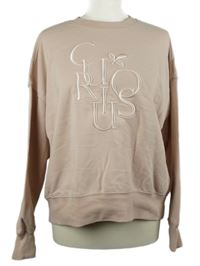 Dámská světlerůžová mikina s výšivkou H&M