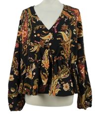 Dámská černá vzorovaná halenka Redherring 