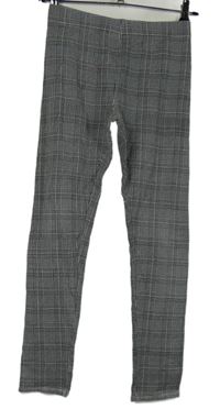 Dámské šedé kostkované legíny 