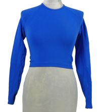 Dámské safírové elastické crop triko FB Sister 