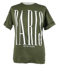 Dámské khaki tričko s nápisem 