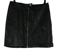 Dámska čierna koženková sukňa Topshop