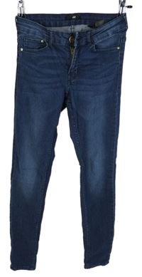 Dámské tmavomodré skinny rifle H&M
