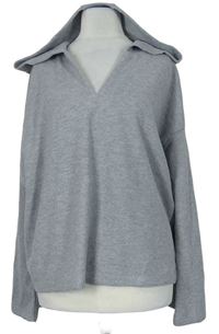 Dámsky sivý sveter s kapucňou zn. Primark