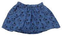 Modrá rifľová sukňa s Minnie Disney