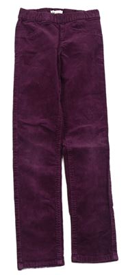 Fialové elastické manšestráky H&M