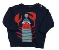 Tmavomodrý sveter s rakom M&S