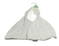 Nové- 2x bavlněná čepice bílá vzorovaná+ šedo-bílá pruhovaná Miniclub