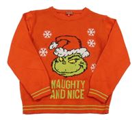 Červený sveter s Grinchem