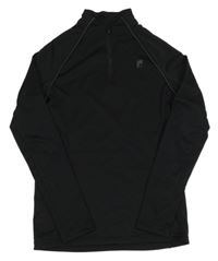 Čierna športová mikina s písmenem Nevica