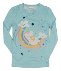 Svetlomodré tričko s obrázkom