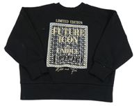 Čierna mikina s potlačou Matalan