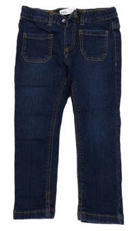 Tmavomodré skinny rifle Zara