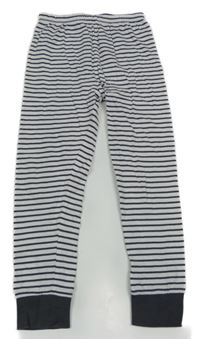 Bílo-šedé pruhované pyžamové kalhoty George