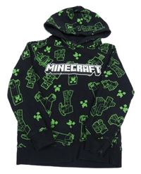 Černo-zelená Minecraft mikina s kapucí 
