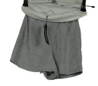 Nové - Dámske sivo-biele kraťasy Boohoo