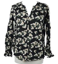 Dámska čierna kvetovaná blúzka Vero Moda