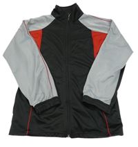 Čierno-sivo-červená športová prepínaci mikina X-mail