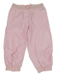 Svetloružové plátenné capri nohavice s úpletovým pasom LC Waikiki