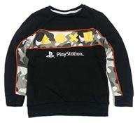 Černo-army mikina s logem - PlayStation