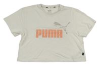 Bílé crop tričko Puma