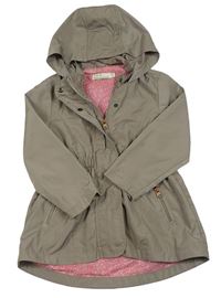Světlehnědá šusťáková podzimní parka s kapucí Mini Boden