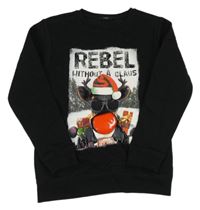 Čierna mikina so sobom zn. George