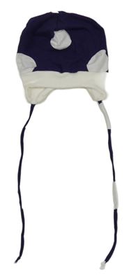 Fialová čepice s puntíky 