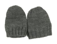 Šedé pletené rukavice 