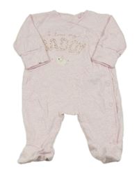 Světlerůžový melírovaný overal s nápisem Next