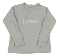 Šedé triko s nápisem 