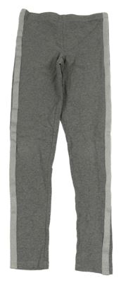 Sivé legíny s pruhom