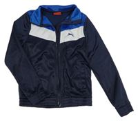 Modro-bielo-tmavomodrá športová prepínaci mikina Slazenger