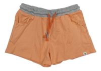 Korálové teplákové kraťasy s sivým pasom Alive